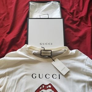 Gucci Cotton Tshirt will w/box and tissue pa
